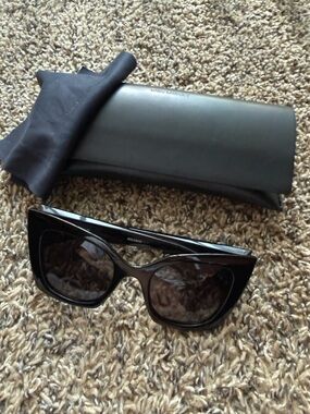 Authentic Saint Laurent Black Cat-Eye Sunglasses